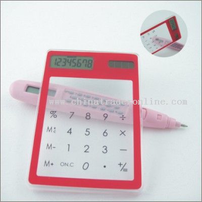 8-digits transparent calculator from China