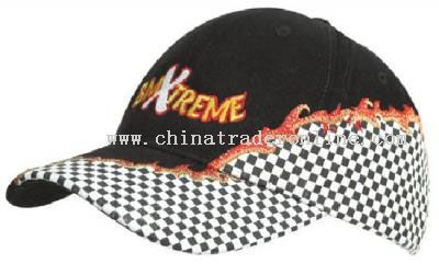 Check Embroidered Cap