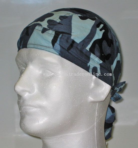 Blue Camouflage Head Wrap