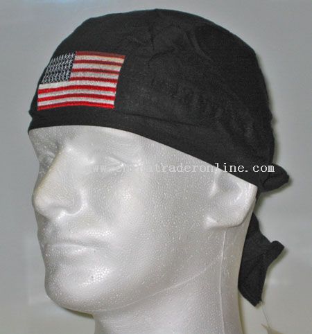 Embroidered US Flag Head Wrap