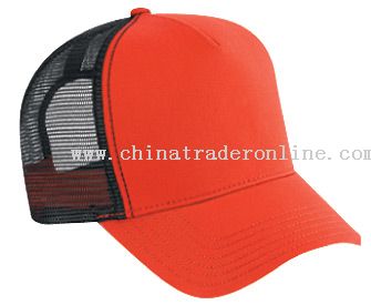 Washed Cotton Twill Five Panel Pro Style Mesh Back Caps from China