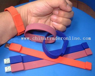 USB Flash Drive with Silicone Bracelet from China