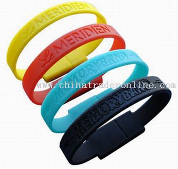 silicon rubber USB bracelet from China