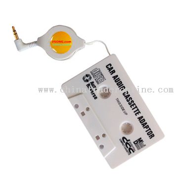 Retractable Car Audio Cassette Adaptor for all iPod and iPhone