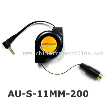 3.5mm Male to S-Video Retractable Cable from China