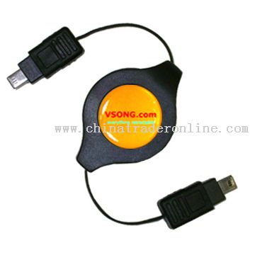 Firewire IEEE 1394 4Pin to 4Pin Male retractable Firewire cable from China