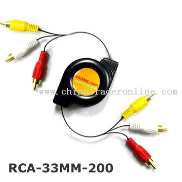 Retractable RCA cable from China