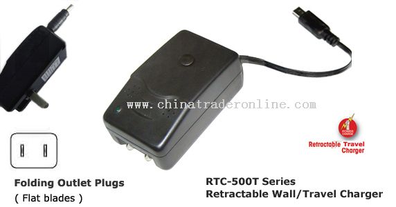 Retractable Wall Chargers for PDAs/Cellphones