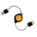 USB A Male to USB B Male retractable cable from China