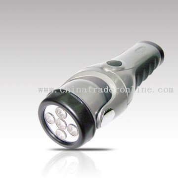 Cord Pulling Dynamo Flashlight with Mobile Phone Charger from China