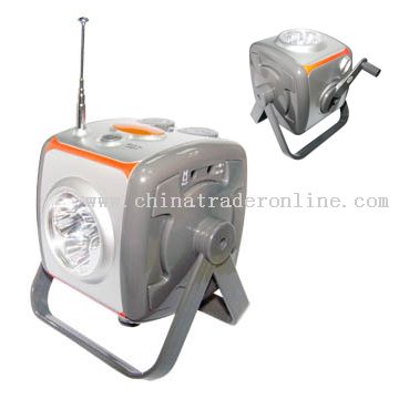 Crank Dynamo Radio with LED Flashlight from China