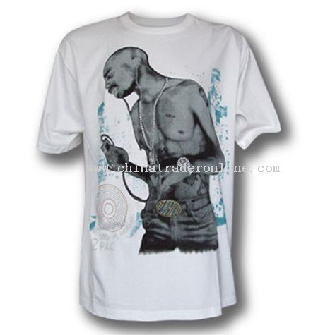 Heavy Weight Printed and Spray Beads T-Shirts from China