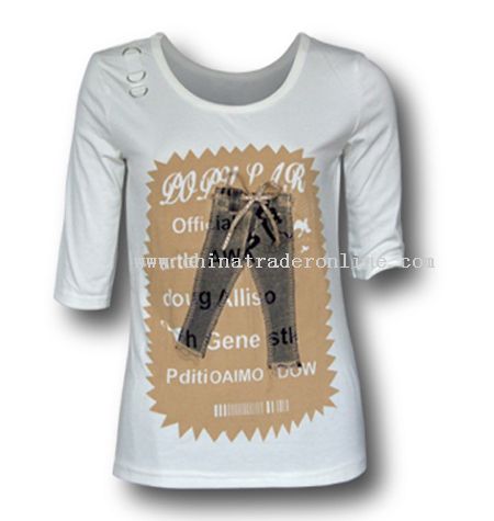 Ladies 3 Quarter Sleeves T-shirts from China
