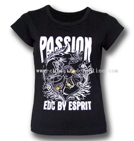 Ladies Cap Sleeves T-shirts from China