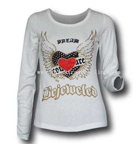 Ladies Long Sleeves T-shirt from China