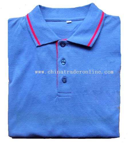 Polo Shirts With Stripes collar and cuffs from China
