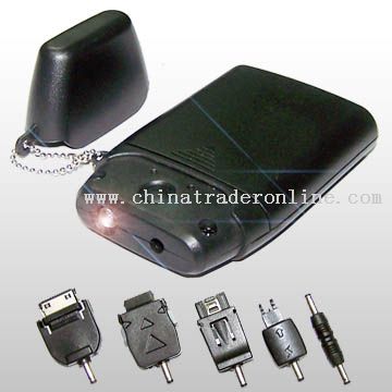 Portable Emergency Mobile Phone Battery Charger with LED Light and Five Changeable Plugs Available from China