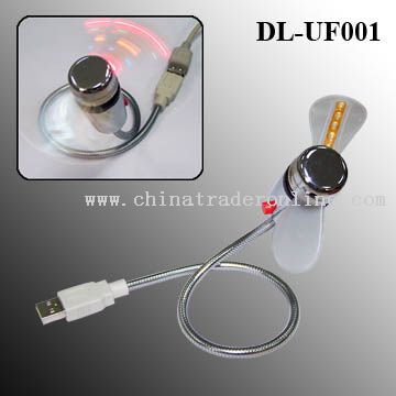 USB Fan with Led Light On The Wing from China