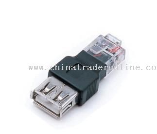 USB A F to RJ45(8P8C) Adapter(Crossover)