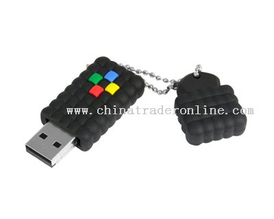 Durable Solid Rubber USB Flash Drive from China