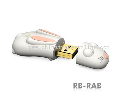Durable Solid Rubber USB Flash Drive from China