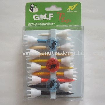 WOOD TEE SET WITH PVC CARD from China