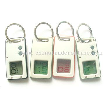 Keychain with LCD display of time