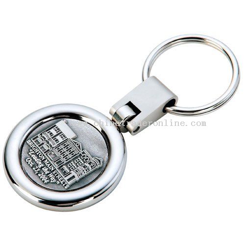 Round Compass 3-D Keytag