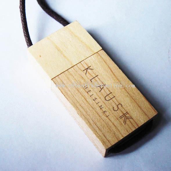 Wood USB FLASH DISK with rope