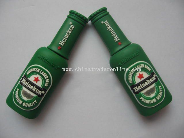 soft pvc winebottle shape usb flash drive