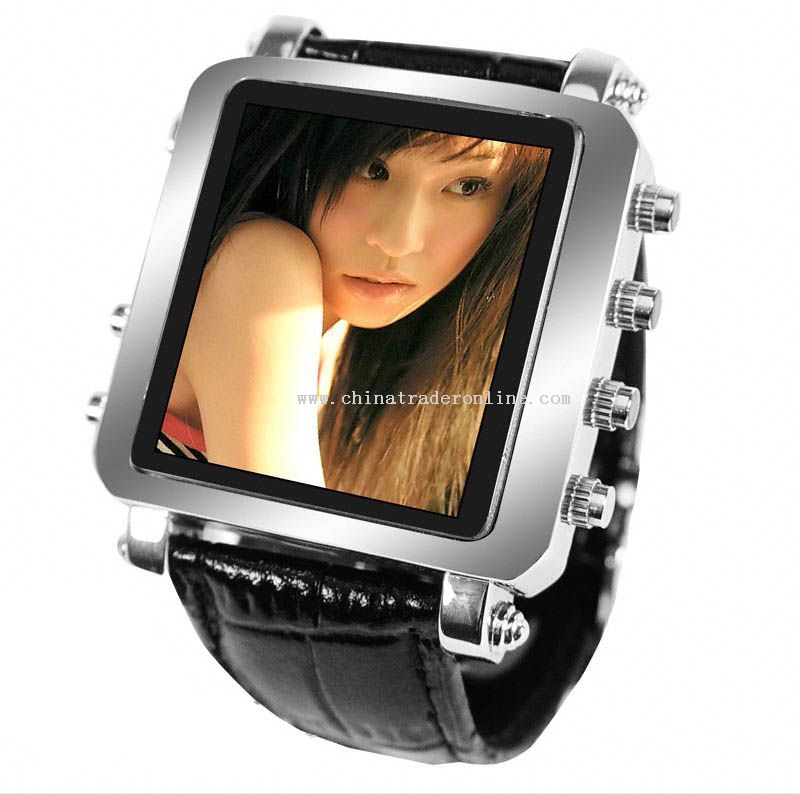 stspecial sale 1GB MP4 Player Mens Metallic Watch,inch OLED Screen