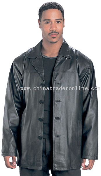 3/4 Length Mens Classic Leather Coats for men