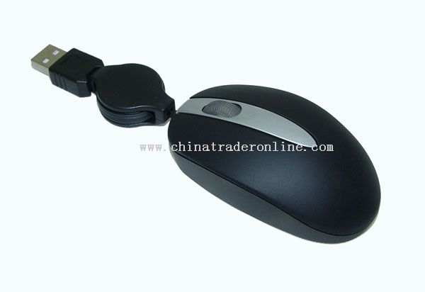 Mini Notebook Mouse With Retractable Cable from China