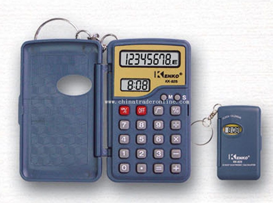 Keychain Calculator with Clock from China