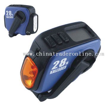 Crank Dynamo Pedometer with LED Flashlight