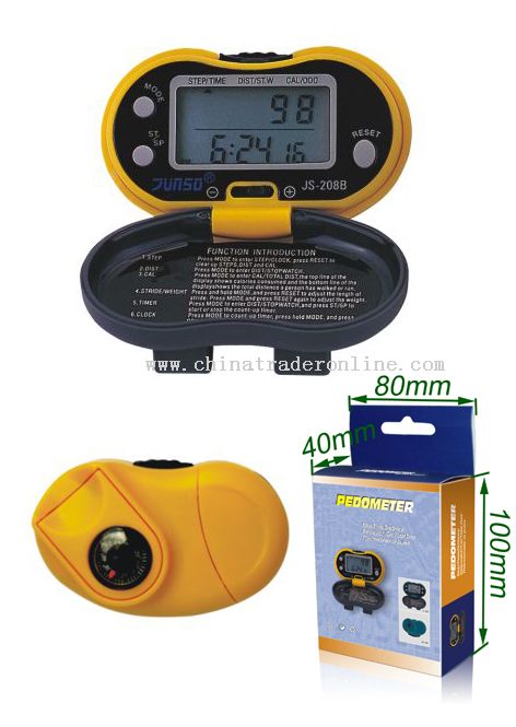 Pedometer with Thermometer from China