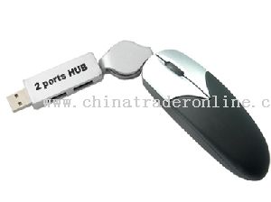 Mini Optical Mouse with Hub from China