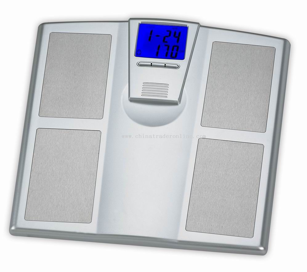 Electronic body fat scale with backlight