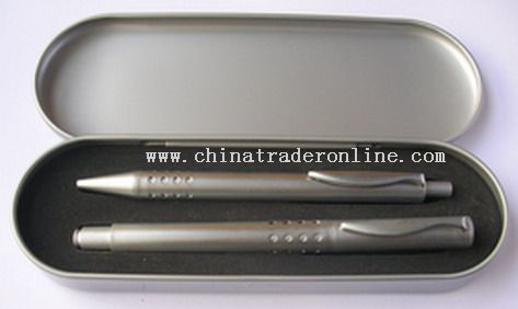 2pcs Pen set with metal box