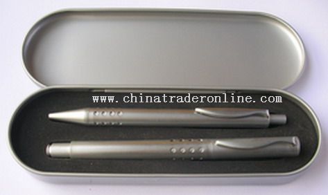 2pcs Pen set with metal box from China