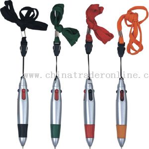 4-colors pen with lanyard from China