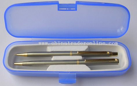 Ball pen pencil with plastic box