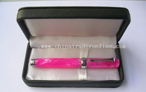 Fountain pen with leather box from China