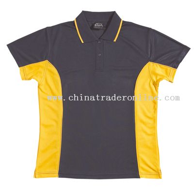 Ladies Contrast Poly Polo from China