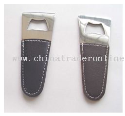 Bottle Opener With Leather Coating from China