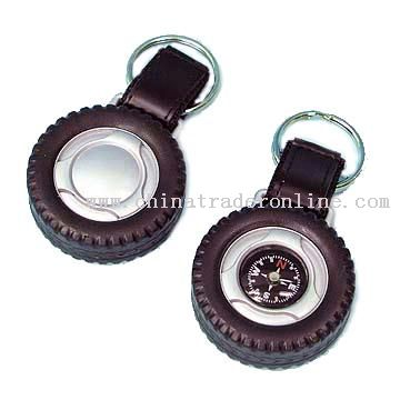 TIRE  SHAPE KEYCHAIN WITH COMPASS from China