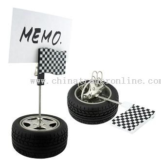 TIRE SHAPE PAPER CLIPS CONTAINER