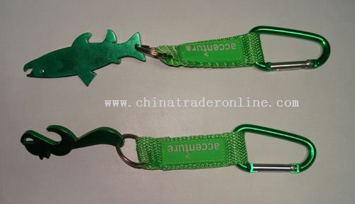 Strap bottle opener with carabiner from China