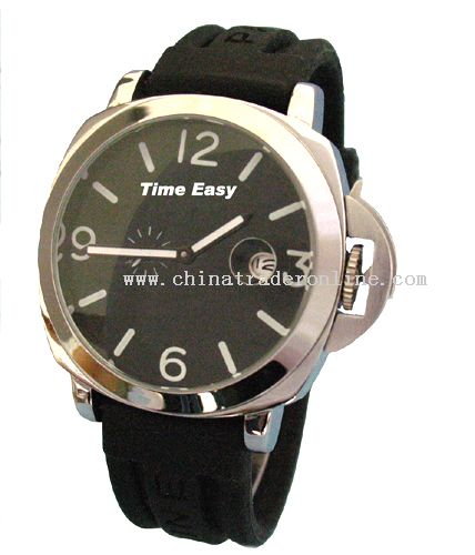 Stainless steel case and genuine band watch from China