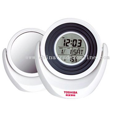 Multifunctional Digital clock with make up mirror